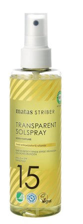 3 for 2 - Matas Striber Solspray Transparent SPF 15 Uden Parfume 195 ml, Skincare, Solpleje, Solcreme