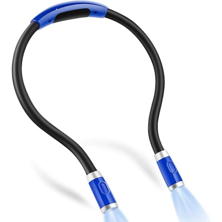 LED Boklys, Nakke-Klemme Leselys for Avslappet Lesing i Sengen, Strikke Lampe 3 Lysstyrke Nivåer