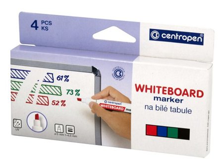 CENTROPEN Whiteboardpenna skuren 4/fp - Lyreco - Kontorsmaterial - Pennor - Whiteboardpennor - Skuren spets