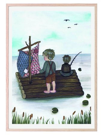 That's Mine Poster Raft Fishing 50X70 - Multi/patterned - 50X70CM