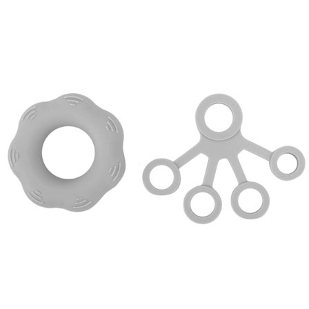 Håndstyrke Treningsring Fingerstrekkring Finger Trening Motstandsbelte Lys Grå