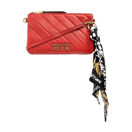 Versace Jeans Couture, Shoulder bag with logo Rood, Dames, Maat:ONE Size,leer