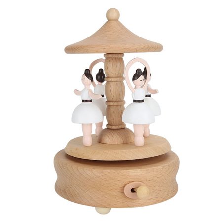 Dansende Pige Roterende Musikalsk Spilledåse Hjemmebord Dekoration Gave