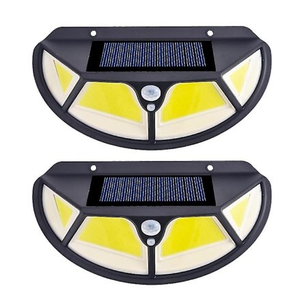 2 stk Solcelle Utelys Lampe Bevegelsessensor 3 Moduser IP65