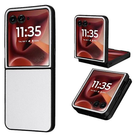 Til Motorola Razr 60 Ultra 5G mobiltelefon cover lychee læder hård PC mobiltelefon beskyttelsesetui