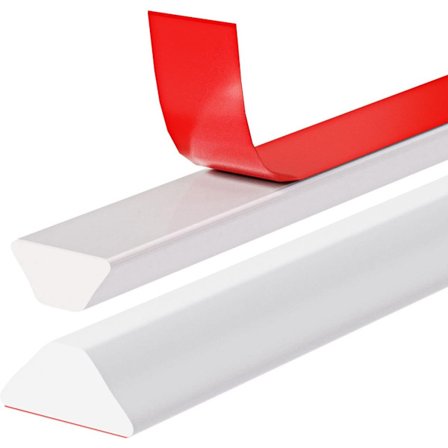 Bruseforsegling - Vandstopper - Brusekabineforsegling - Brusetærskel Lækagestrimmel - 2,8*100cm - Hvid - Selvklæbende - Brusetærskel - Anti...