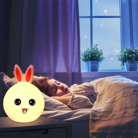 LED Silikon Nattlys Fargerik Barne Nattlys USB Char