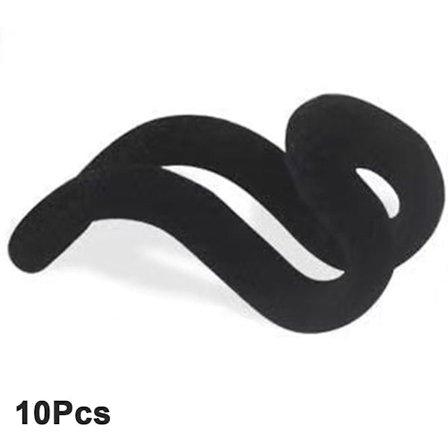 10 Stk Flocking Klesstativ Kleshenger SVART