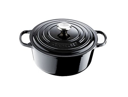 LE CREUSET Støpejernsgryte Rund 28cm/6,7L Signature Blank Black