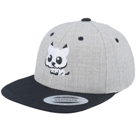 Kiddo Cap - Grey - snapback - Cap - Kids Cute Cat Grey/Black Snapback - Hatstore