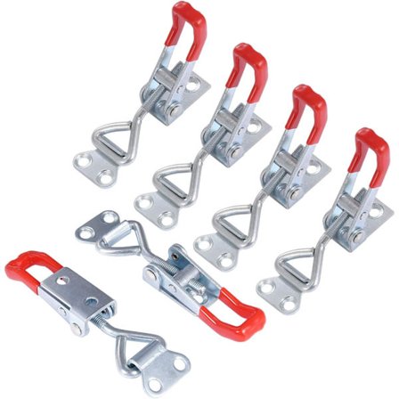 6 stk. 4001 Metal Gear Håndtag Justerbare Gear Håndtag Tømrer Gear Håndtag Håndtag Spændingslås Dør Hurtigudløsning 100 kg/220 lbs Kapacitet [BR]