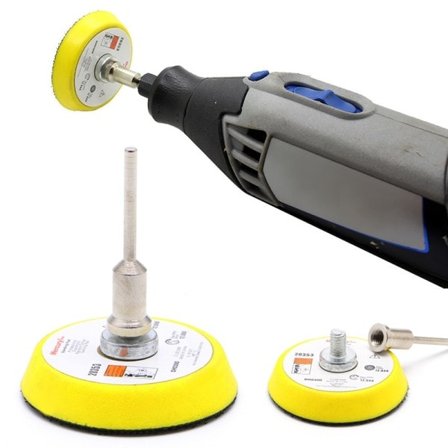 2 tommer 3 mm skaft miks kornsliper skive sliping polering polering pad underlag plate