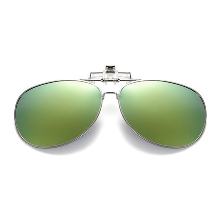 Uppfällbara Polariserade Pilot Clip-On Solglasögon Metall Guld