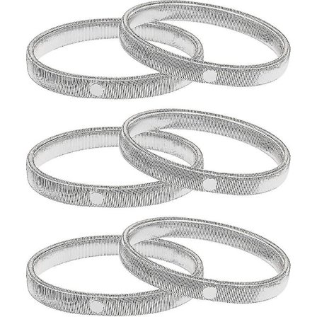 Lmell 3 par Anti-halk skjorta Ärmhållare Strumpeband Stretch Metal Armband Present