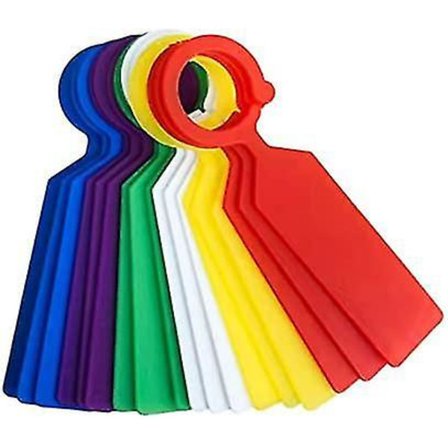 300 Farverige Haveetiketter Plantetags Vandafvisende Ring Etiketter