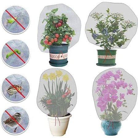 4 Pak Insekt- og Fuglenet med Snøre 1,5m x