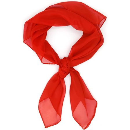Enkel firkantet chiffon-halsduk for dame Retro 50-talls lett vekt