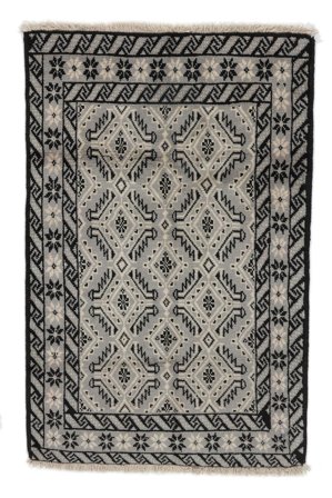 Persian Baluch Rug 83X127 Black/Dark Yellow (Wool, Persia/Iran)
