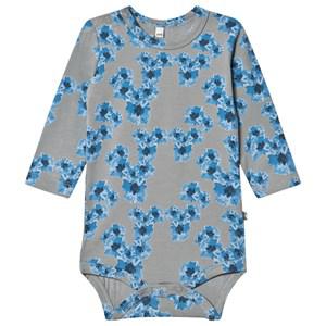 Emma och Jungena Grey Cornflower Baby Body 62/68 cm - All in ones - 62/68 cm - Grey - Junge