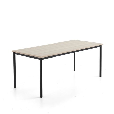 Skrivebord SONITUS PLUS, 1800x800x720 mm, støjreducerende ask højtrykslaminat, antracit