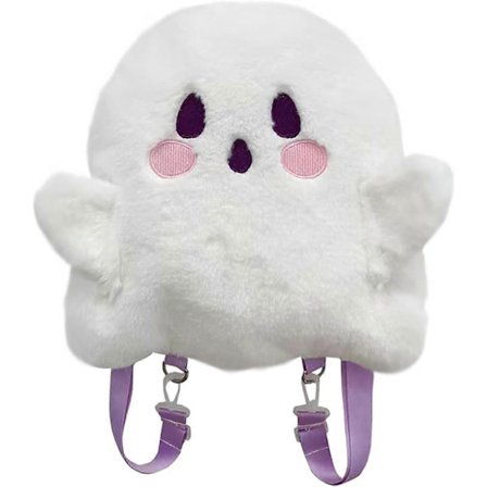 Cute Plush Ghost Backpacks, Halloween Ghost Backpack, Sweet White Ghost Shaped Plush Bag, Gifts For Girls, Women