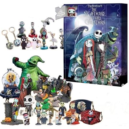 Halloween dukke adventskalender 2022 inneholder 24 gaver, Halloween skrekkfigurer adventskalender, Halloween nedtellingskalender overraskelse populær 