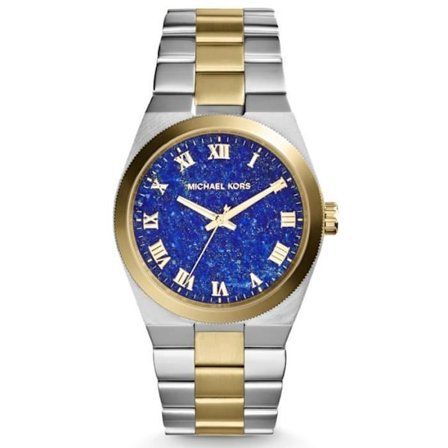 Damklocka - MKORS - MK5893 - Kvarts - Analog - Rostfritt stål - Blå