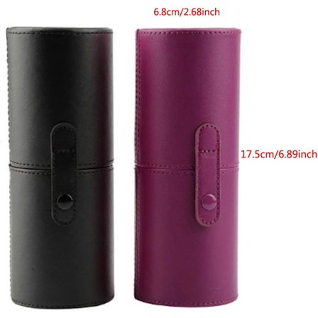 2 stk Makeup Penselholder PU Læder Bærbar Rejse Kosmetik St