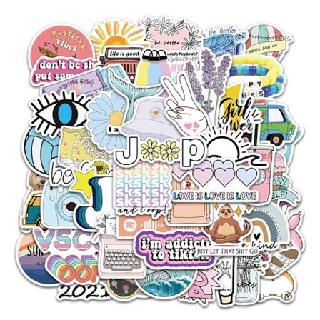 50-pakkaustarrat tarrat positiivisuuslainaus leikekirja