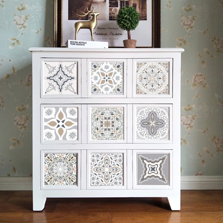 10 stk. 15*15cm/5.91*5.91" Marokkanske flisesklistermærker til stue