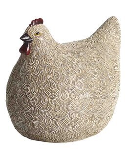 Tjusig Höna 17 cm Beige - Påsk - Mogihome