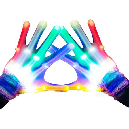 Legetøj til drenge og piger i alderen 3-12 år, LED-lyshandsker, legetøj til drenge og piger i alderen 3-12 år, Halloween-gaver til børn i alderen 3-12