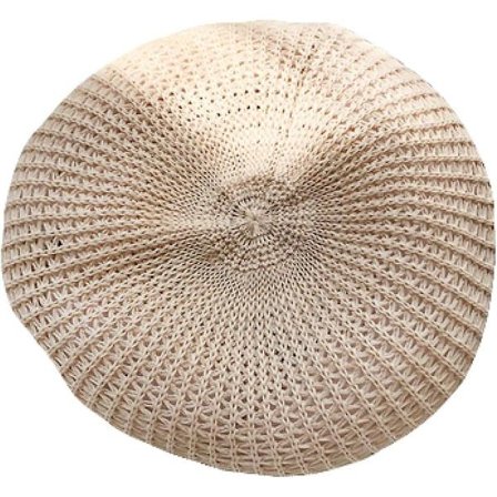 Fransk Beret Retro Forårs Hue Hatte til Kvinder Udhullet Hæklede Udskårne Strikkede Beret Letvægts Kalot Ottekantet Hat(One Size,Lysegul)
