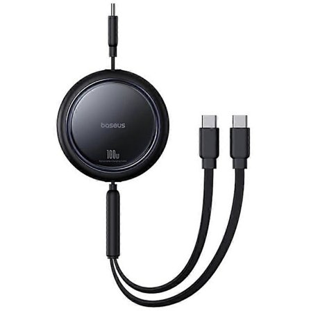 BASEUS Bright Mirror Series 1m Snabbladdningsdatakabel Typ-C till C+C 100W Inbyggd Kabel