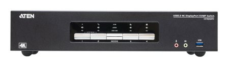 ATEN N KVMP CS1924ATC - KVM / audio / USB switch - 4K, DisplayPort, USB 3.0 - 4 x KVM / audio / USB - 1 local user - desktop