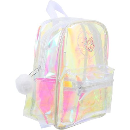 Ryggsäck transparent ryggsäck barnryggsäck tonårsflicka ryggsäck transparent ryggsäck PVC barn älskar vit sommarryggsäck Vit