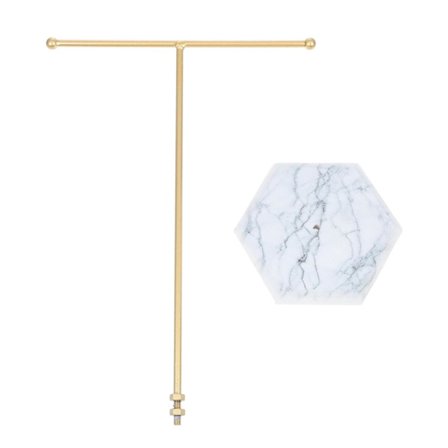 1 Smyckesställ, T-format Metallställ för Halsband, Armband, Örhängen, Ringar och Klockor