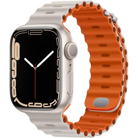 Star-Orange, yhteensopiva Apple Watch -rannekkeen kanssa 41mm 40mm 38mm, pehmeä