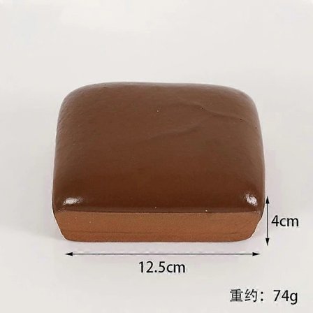 Tahmea Leipä Squishy, Tahmea Paahtoleipä Squishy, Paahtoleipä Viipaloitu Leipä Stressilelu kahvinvärinen neliö