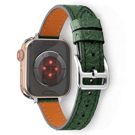 Apple Watch (45 mm) klockarmband i äkta vävt läder - Grön