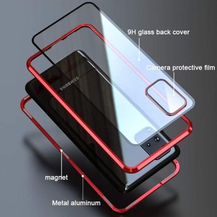 doubel case för Samsung S21|röd röd