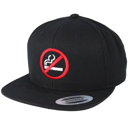 Iconic - Svart snapback Keps - No Smoke Black Snapback @ Hatstore