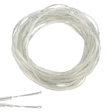 10m Kabel Transparent 2 Leder Ledning Max 12v 28awg Diameter 3mm Tykkelse 1.5mm Flad Klar Pv (FMY)