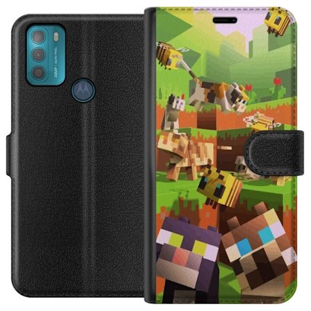 Kompatibelt Plånboksfodral till Motorola Motorola Moto G50 MineCraft