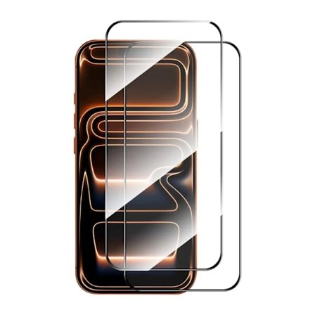 [2-Pack] BOOM iPhone 17/16 Pro Härdat Glas Skärmskydd