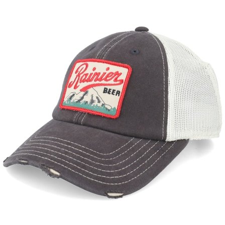 American Needle - Pbc Rainier Orville Black/Stone Trucker Trucker Black Cap - @ Hatstore