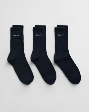 GANT Herren 3er-Pack Sportsocken (40-42) Marineblau