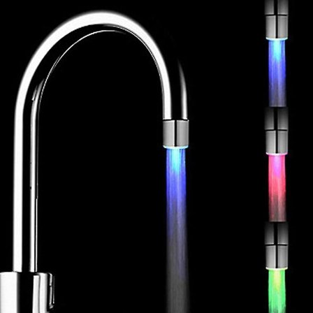 LED kjøkkenkran glød kjøkkenkran temperatur sensor lys vannkran kjøkken tilbehør bad populær ny