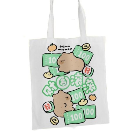 Canvasväska Tecknad Capybara Tote 8 8