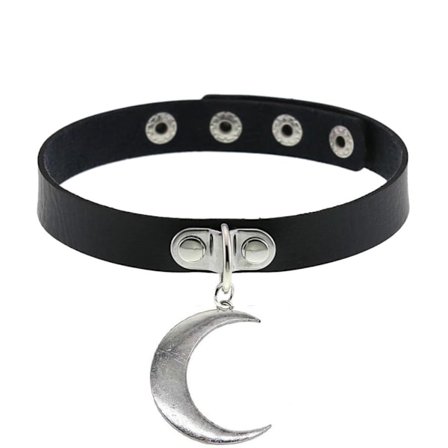 Choker - Crescent Moon - Black
